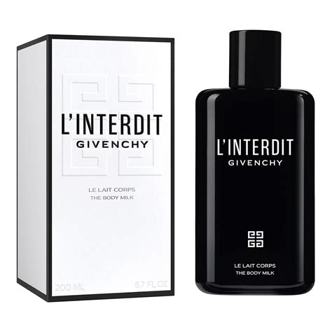 l'interdit givenchy lait pour le corps